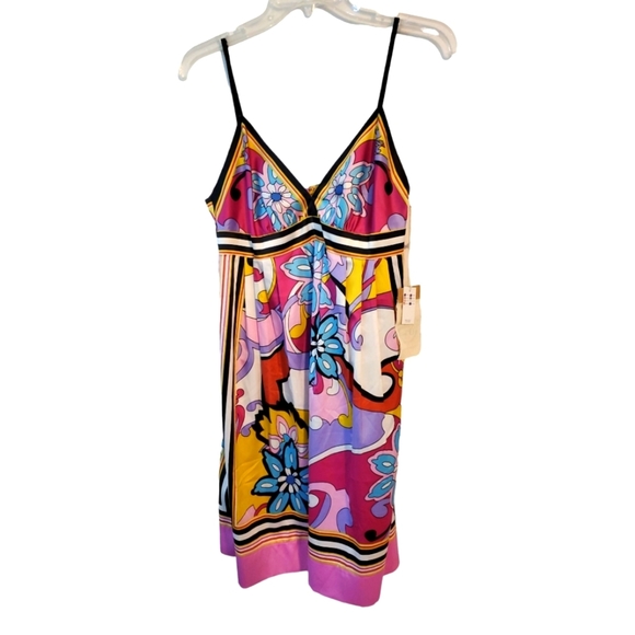 Ice Dresses & Skirts - ICE spaghetti strap multicolor floral dress size 8